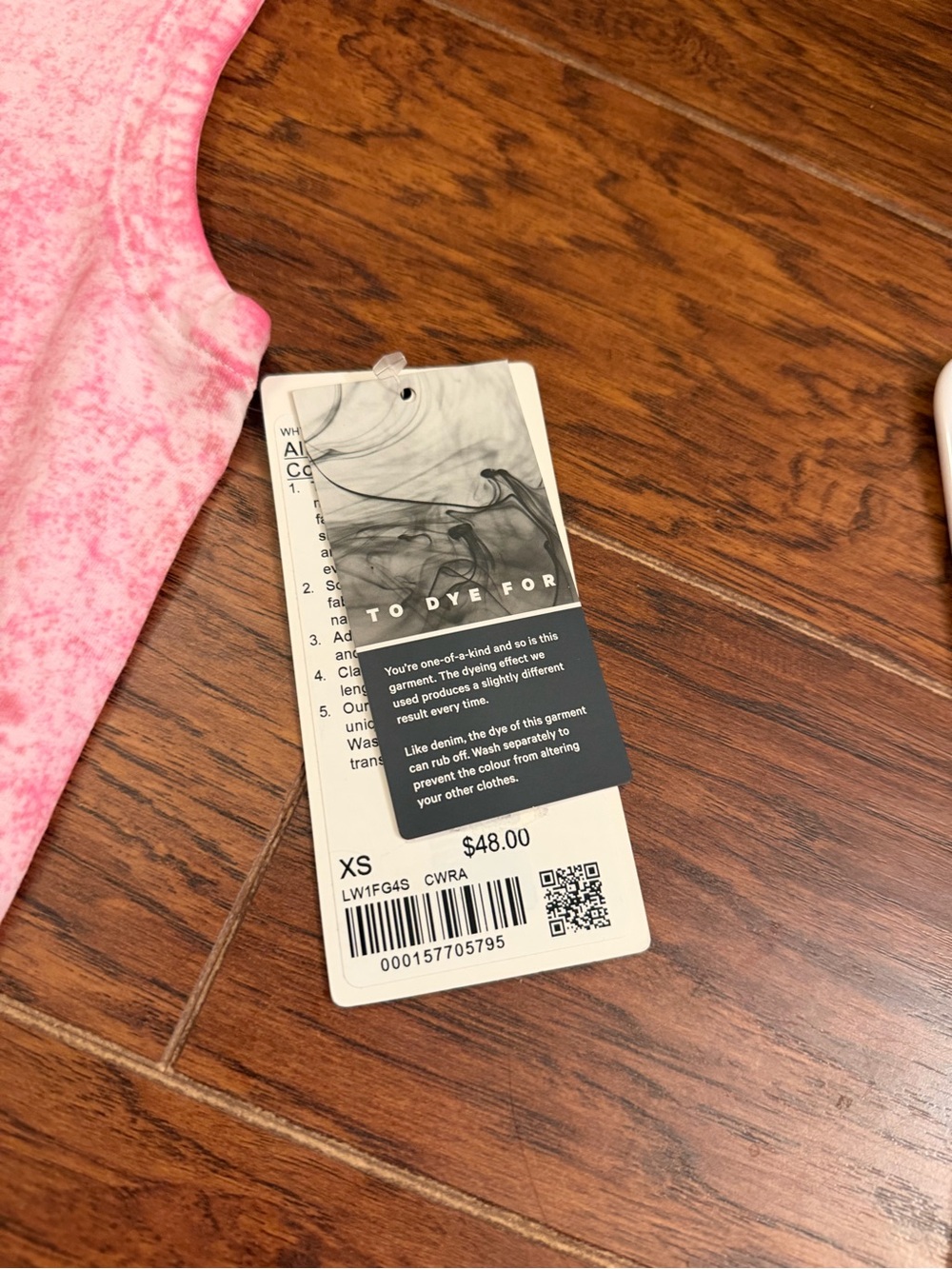 NWT Lululemon All Yours Oversized Tank Tie Dye Pink Women’s Size XS - Picture 4 of 8